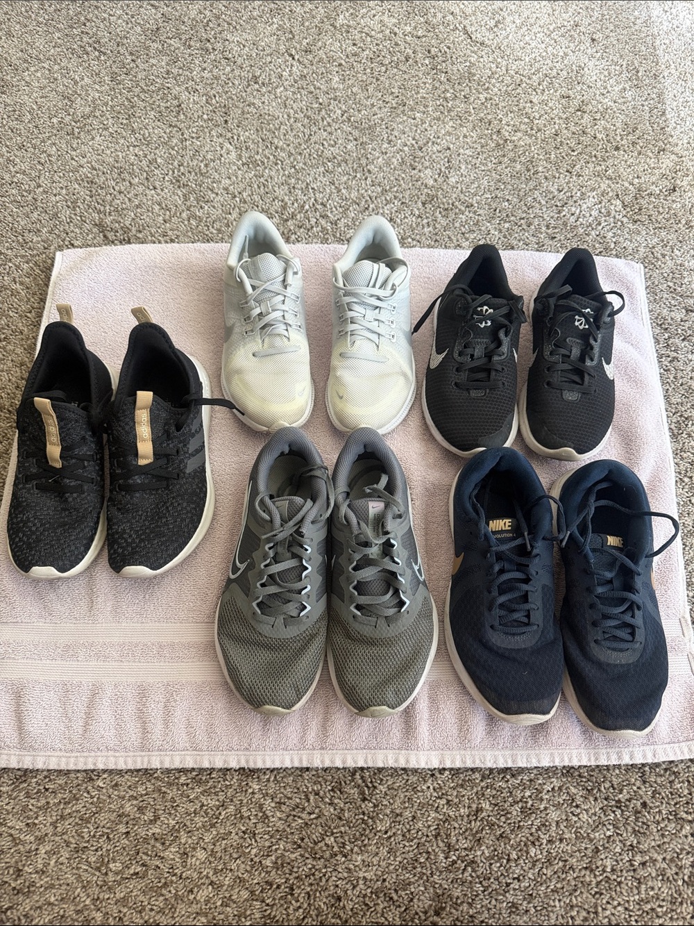 Lot of 5 Athletic Sneakers - Mixed Colors